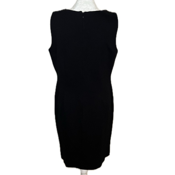 Taylor Black Sleeveless Sheath Dress with Ruffle Detail Size 8 - Picture 6 of 9